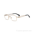 Vente en gros designer de nouveauté TRENDY DOUBLE Temples de ponts en métal Lunes optiques